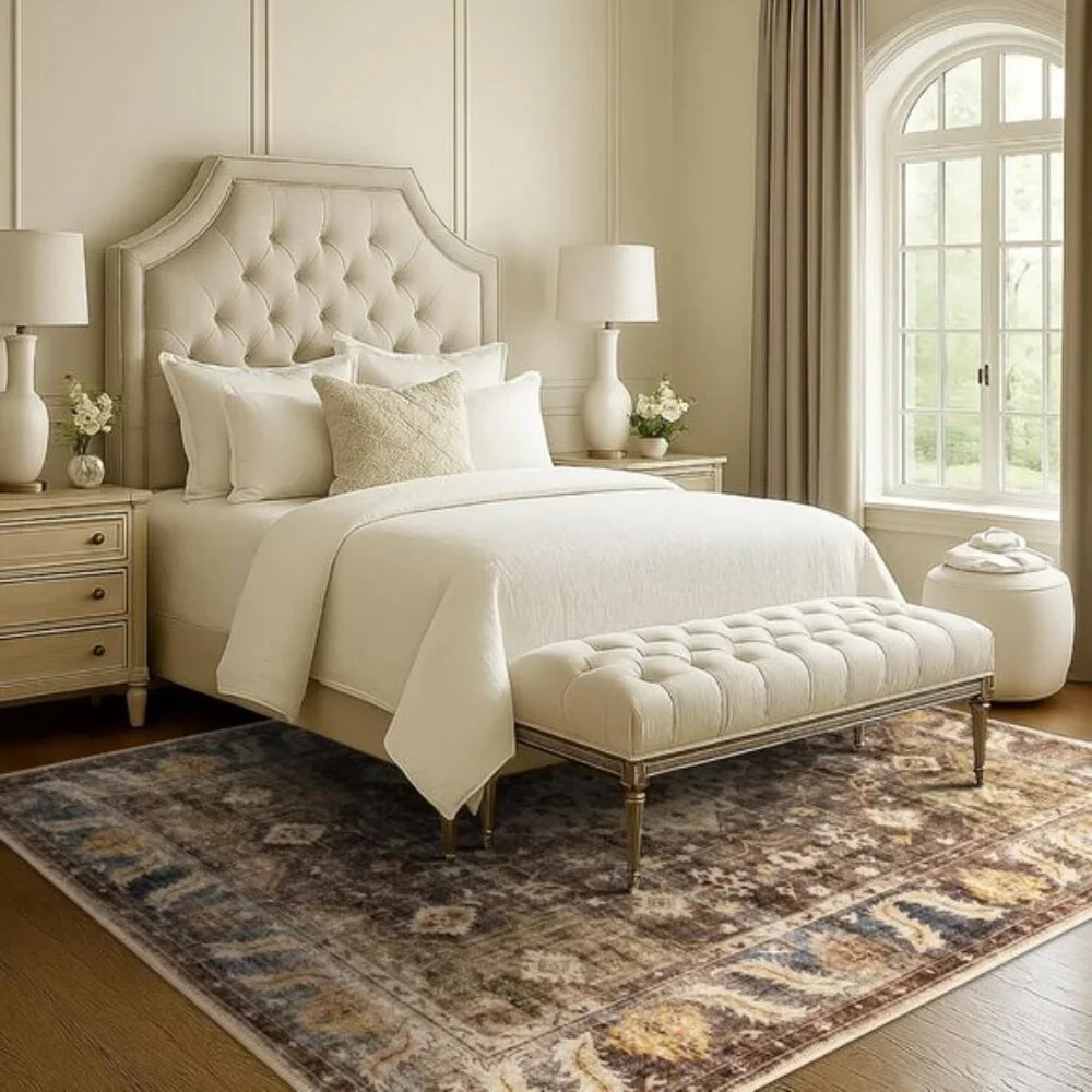 New 8x10 Area Rug – Soft, Machine Washable Low Pile Vintage Rug